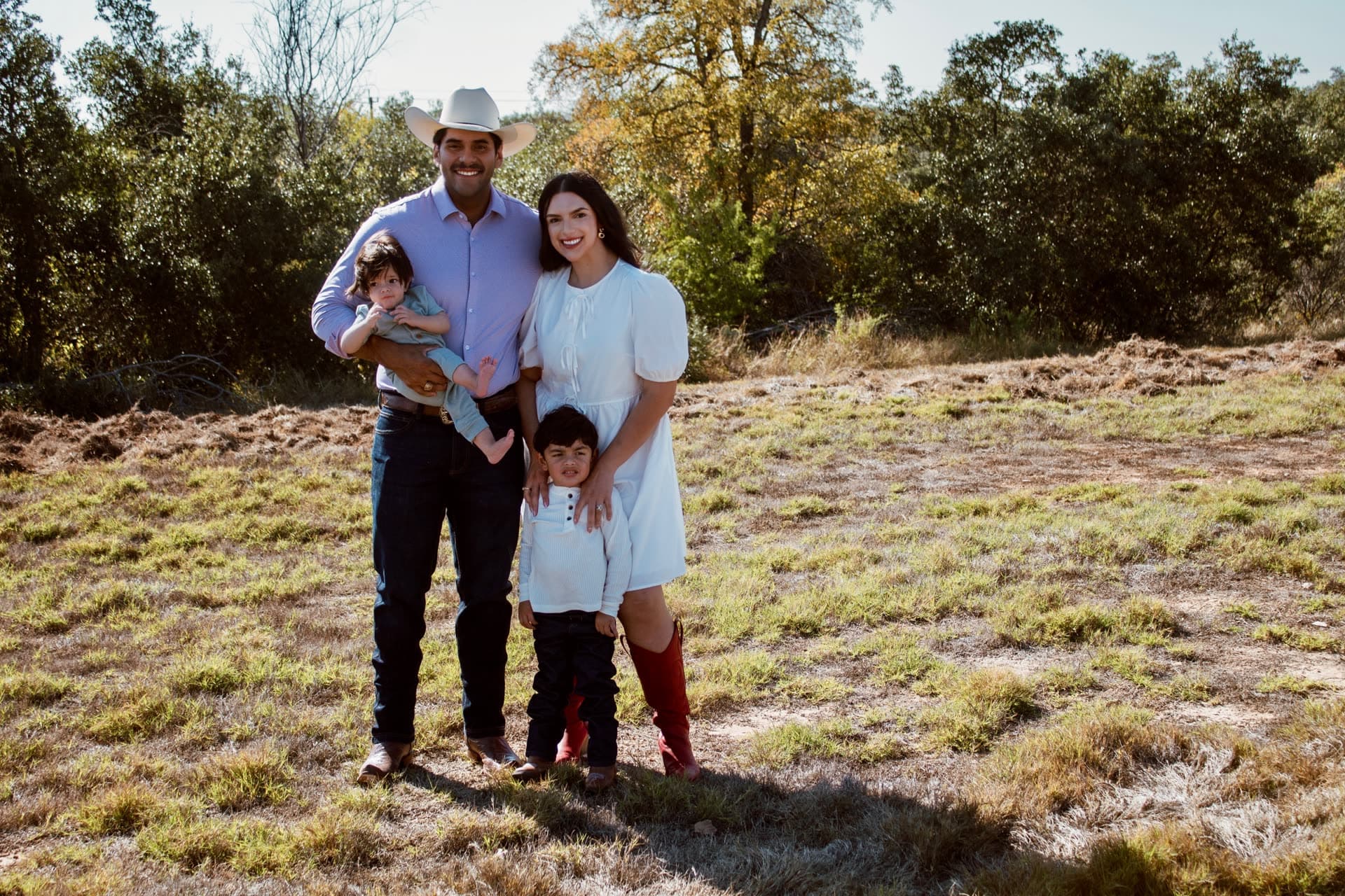 Jorge Borrego con su familia